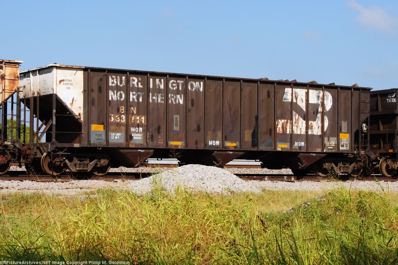 BN 533111 - now in captured MOW Tie Service